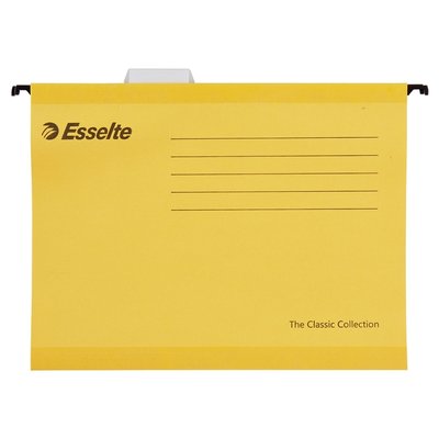 Dossier suspendu Esselte Classic A4 fond-V 345x240mm jaune