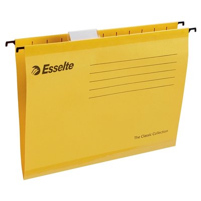 Dossier suspendu Esselte Classic A4 fond-V 345x240mm jaune