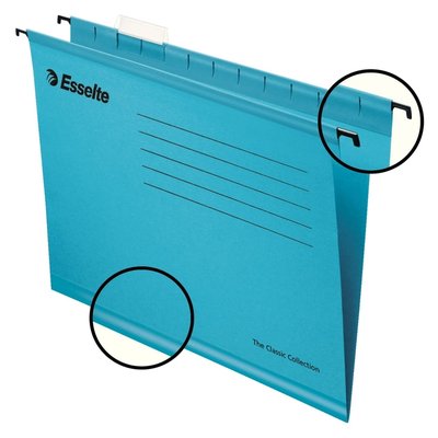 Hangmap Esselte Classic folio V-bodem 382x240mm blauw
