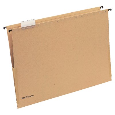 Hangmap Leitz Alpha® A3 met balg V-bodem natuurbruin 25 stuks