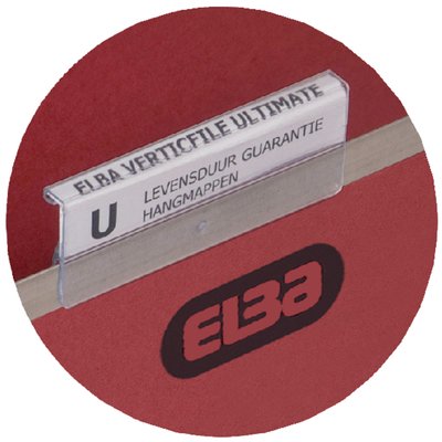 Cavaliers Elba pour dossier suspendu Verticfile 65mm transparent 25 pièces