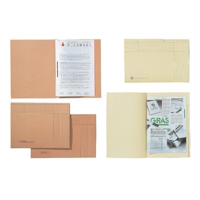 Binnenmap Djois folio met snelhechter 300gr chamois