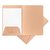 Dossiermap Djois A4 1 klep 250gr chamois