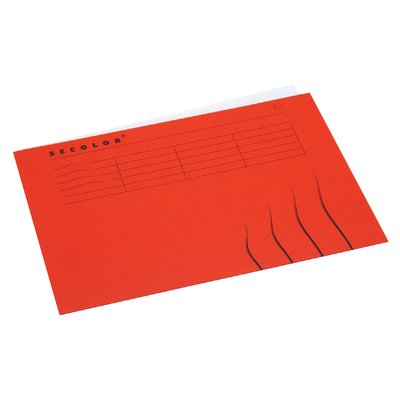 Vouwmap Secolor A4 100% gerecycled karton 250gr rood