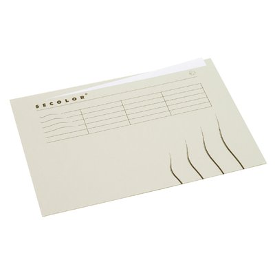 Vouwmap Secolor met tabrand A4 100% gerecycled karton 250gr Grijs