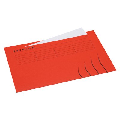 Chemise Secolor Folio grand onglet 100% carton recyclé 250g rouge