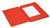 Dossiermap Secolor folio 3 klep 100% gerecycled karton 250 gr rood
