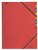 Sorteermap Leitz 7 tabbladen karton rood