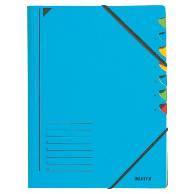 Sorteermap Leitz 7 tabbladen karton blauw