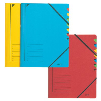 Sorteermap Leitz 7 tabbladen karton blauw