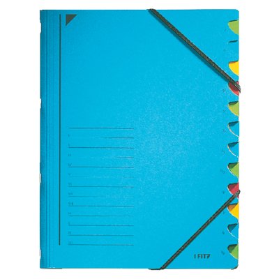 Sorteermap Leitz 12 tabbladen karton blauw