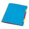 Sorteermap Secolor sixtab 6 tabbladen 100% gerecycled karton 250 gr blauw foto
