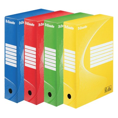 Archiefdoos Esselte Boxycolor 80mm 352x250mm geel
