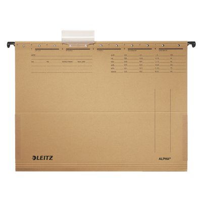 Hangmap Leitz Alpha A4 met balg 348x260mm natuurbruin