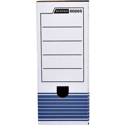 Archiefdoos Bankers Box System A4 100mm wit blauw