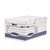 Archiefdoos Bankers Box System fold flip top maxi wit blauw