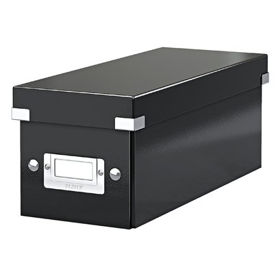 CD-opbergdoos Leitz Click & Store WOW gerecycled karton 143x136x352mm zwart