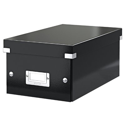 DVD-opbergdoos Leitz Click & Store WOW gerecycled karton 206x147x352mm zwart
