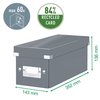 DVD-opbergdoos Leitz Click & Store WOW gerecycled karton 206x147x352mm zwart foto