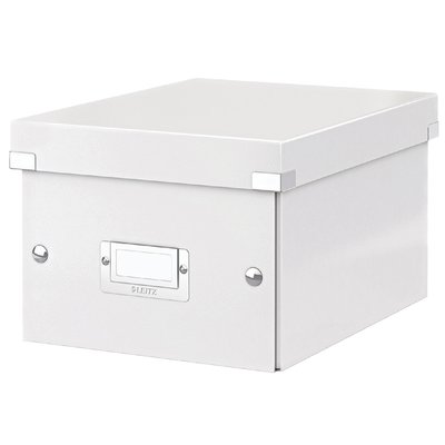 Opbergdoos Leitz Click & Store WOW klein gerecycled karton 220x160x282mm wit