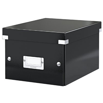 Opbergdoos Leitz Click & Store WOW klein gerecycled karton 200x148x250mm zwart