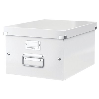 Opbergdoos Leitz Click & Store WOW middel gerecycled karton 281x200x370mm wit