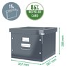 Hangmappenbox Leitz click & store WOW gerecycled karton 357x285x367mm wit foto