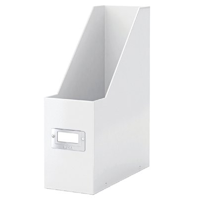 Tijdschriftencassette Leitz WOW click & store gerecycled karton wit