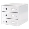 Ladenkast Leitz WOW Click & Store 3 laden gerecycled karton wit foto
