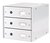 Ladenkast Leitz WOW Click & Store 3 laden gerecycled karton wit