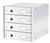 Ladenkast Leitz WOW Click & Store 4 laden gerecycled karton wit