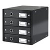 Ladenkast Leitz WOW Click & Store 4 laden gerecycled karton zwart foto