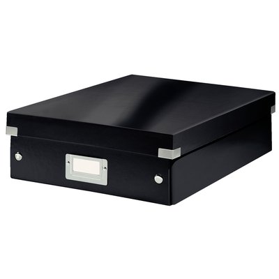 Opbergdoos Leitz Wow Click & Store organiser 280x100x370mm middel gerecycled karton zwart