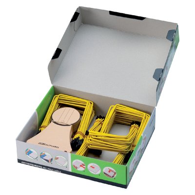 Archiefbinder JalemaClip Pli-fix geel 100 stuks