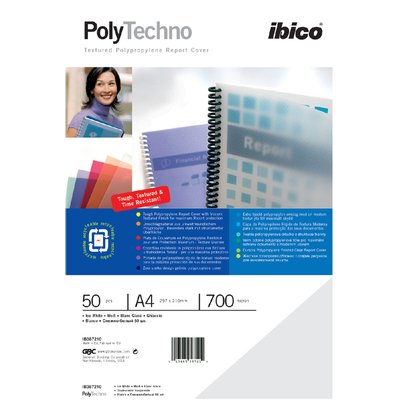 Voorblad GBC A4 PolyTechno 700micron ice wit 50 stuks