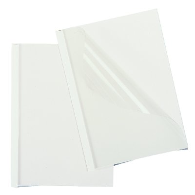 Chemise thermique GBC A4 6mm transparent/blanc 100 pièces