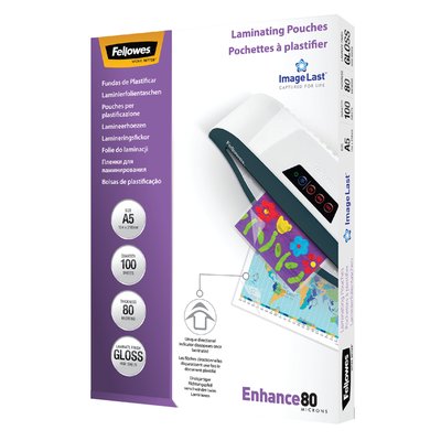 Lamineerhoes Fellowes A5 2x80micron glans 100 stuks