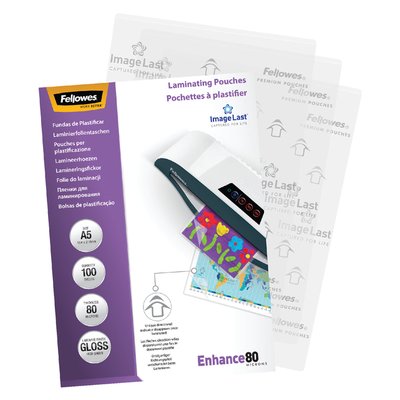 Lamineerhoes Fellowes A5 2x80micron glans 100 stuks