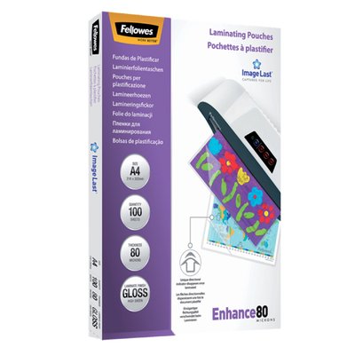 Pochette de plastification Fellowes A4 2x80micron 100 pièces