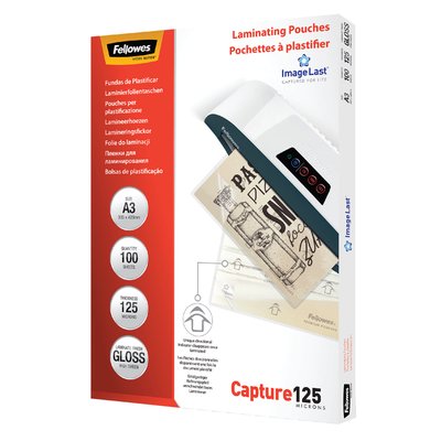 Pochette de plastification Fellowes A3 2x125mic brillant 100 pièces