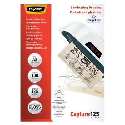 Pochette de plastification Fellowes A3 2x125mic brillant 100 pièces