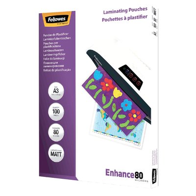 Pochette de plastification Fellowes A3 2x80micron mat 100 pièces