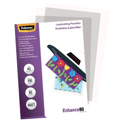 Pochette de plastification Fellowes A3 2x80micron mat 100 pièces