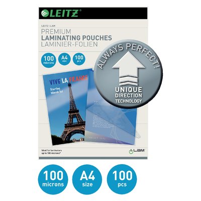 Pochette de plastification Leitz iLAM A4 2x100 micron 100 pièces