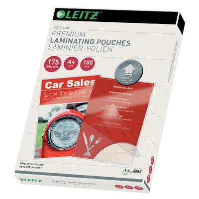 Pochette de plastification Leitz iLAM A4 2x175 microns 100 pièces