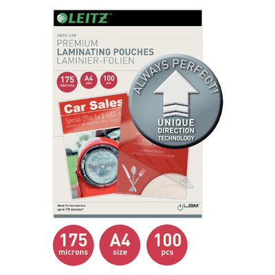 Pochette de plastification Leitz iLAM A4 2x175 microns 100 pièces