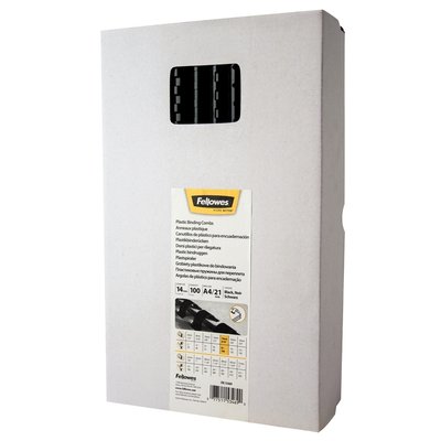 Bindrug Fellowes 14mm 21rings A4 zwart 100 stuks