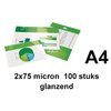 Lamineerhoes Quantore A4 2x75micron 100 stuks foto