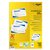 Cartes de visite Sigel 85x55mm uni 225g coins arrondis blanc 100 pièces