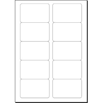 Cartes de visite Sigel 85x55mm uni 225g coins arrondis blanc 100 pièces